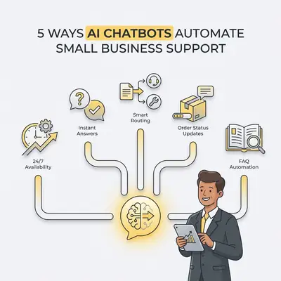 5 Wege, wie KI-Chatbots den Kundensupport für kleine Unternehmen automatisieren