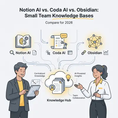 Notion AI vs. Coda AI vs. Obsidian: Beste Wissensdatenbank für kleine Teams in 2026