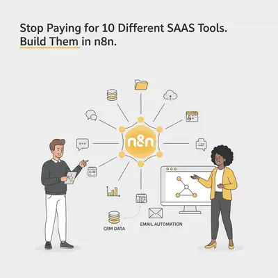 Bezahlen Sie nicht mehr für 10 verschiedene SaaS-Tools. Entwickeln Sie sie in n8n.
