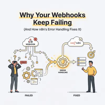 Warum Ihre Webhooks ständig scheitern (und wie n8n-Fehlerhandling sie rettet)