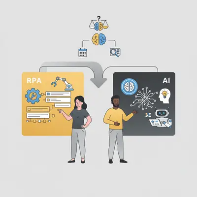 _ RPA vs AI automation decision framework flowchart