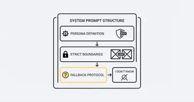 Visual breakdown of an optimized system prompt for AI chatbots