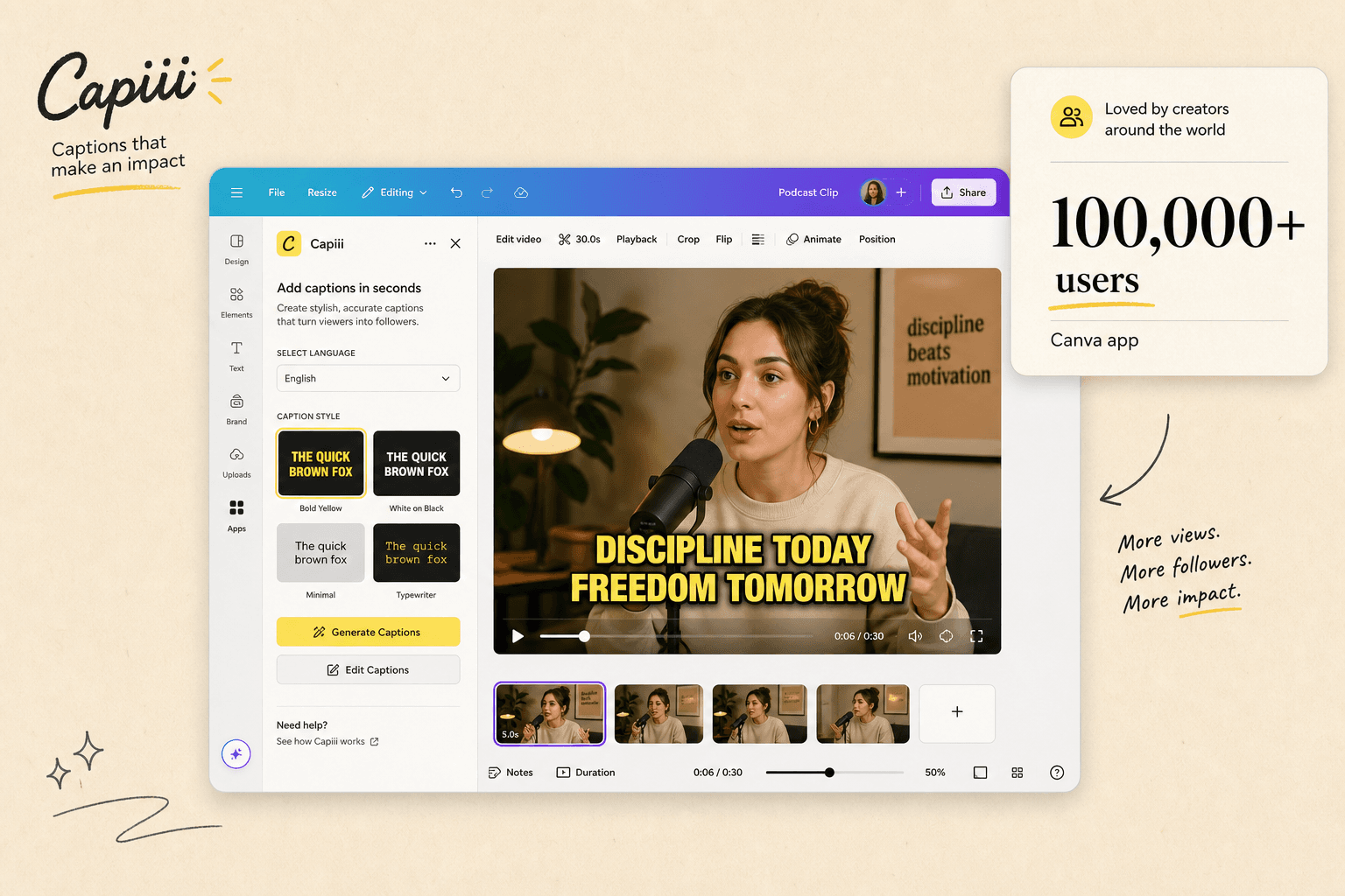 Capiii on the Canva App Store